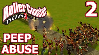 Peep Abuse RollerCoaster Tycoon 3  Part 2  PEEP TIDAL WAVE [upl. by Ettenirt873]