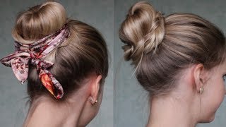 ✄ 2 Chignons faciles avec un Donut [upl. by Inamik98]