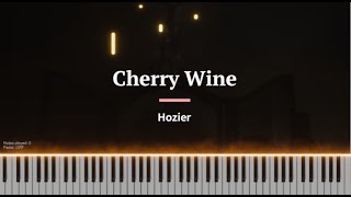 Cherry Wine  Hozier  Piano Tutorial [upl. by Ahsenauj]