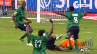 Zambia Vs Ivory Coast  Final CAF Africa Cup 2012  Drogba wasted a penalty [upl. by Fabrienne407]