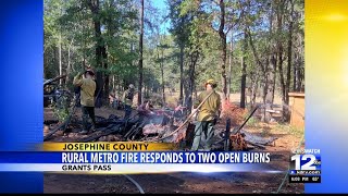 Rural Metro Fire squelched two fires while open fires prohibited [upl. by Pirbhai279]