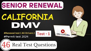 California Dmv Senior Written Test 2024  DMV Actual Test Paper  dmv California [upl. by Sined595]