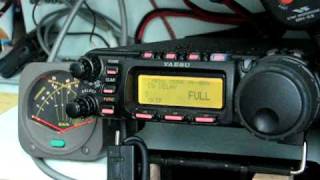 Yaesu FT857D CW operation and menu demonstration [upl. by Dnomyar465]