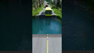 Bus vs huge water pit 20  carsvsrpothole beamngpotholes massivepotholes deepwaterbeamngdrive [upl. by Imoyaba]