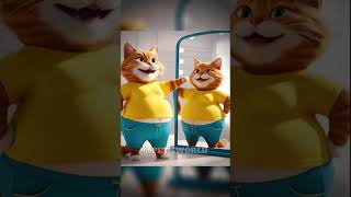 🐱From Fat to Fit A Cats Journey 💪 cute ai cat emotional shorts [upl. by Reedy]