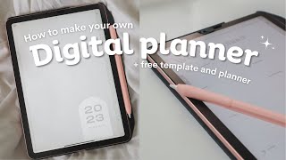 HOW TO CREATE A DIGITAL PLANNER USING CANVA AND POWERPOINT Easy  Free Template [upl. by Rugen]