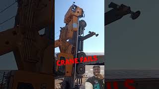 Crane Fails fails workerfails skills constructionfail failsatwork trucks failsatwork [upl. by Trepur]