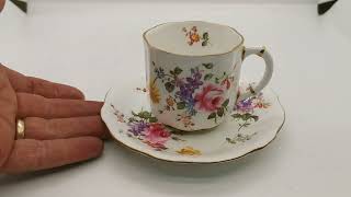 Royal Crown Derby Posies Demitasse Coffee Cup and saucer [upl. by Egedan]