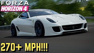 FORZA HORIZON 4  270 MPH Ferrari 599XX Setup [upl. by Collier992]