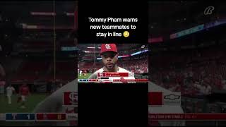 Tommy Pham Said WHAT To New Teammates 😳 stlouiscardinals mlb baseball [upl. by Bopp586]