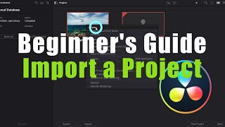 How to Import a Project  Davinci Resolve Free Course Lesson 01 [upl. by Danya]