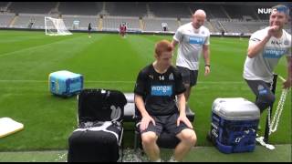 Pardew And Colback Accept Ice Bucket Challenge [upl. by Diva]