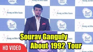 Sourav Ganguly About His 1992 Trip  Stories Of Indian Cricket By Sourav Ganguly [upl. by Citarella]