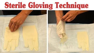 Sterile Gloving Technique  Applying And Removing Sterile Gloves [upl. by Enitselec]