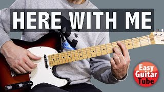 Here With Me  Marshmello amp Chvrches  Guitar Tutorial FREE TABS [upl. by Ajed849]