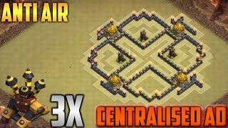 Clash of Clans  Town hall 7 Th7 Insane War Base  3 Air Defense  Anti Air  Anti Ground [upl. by Edlun]