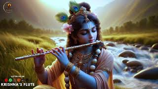 Meditative Lord Krishna Flute Music  Positive Energy Relaxing Body and Mind Yoga [upl. by Eniawed]