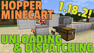 Using Hoppers Redstone Comparators and Storage Carts to Move Items Minecraft How to [upl. by Orvil108]