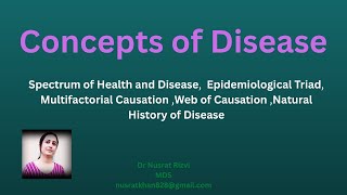 Concept of Disease Epidemiological TriadWeb of CausationNatural History of Disease [upl. by Ynoffit519]