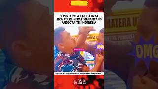 ANGGOTA POLISI TANTANG PRAJURIT TNI polisi polri tni tniad beritaterkini viralvideo shorts [upl. by Einnaej]