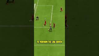 Low Driven Shot Tutorial In FIFA 23 [upl. by Bolme]