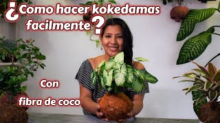 COMO HACER KOKEDAMAS CON FIBRA DE COCO MUY FÁCIL [upl. by Eillom]