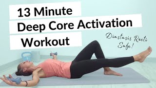 12 minute Deep Core Activation Workout  Diastasis Recti Exercises  Osteoporosis Safe [upl. by Helyn]