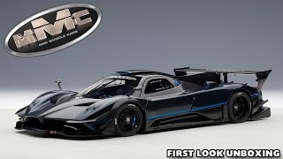 AUTOart 78273 118 PAGANI ZONDA REVOLUCION BLUEBLACK CARBON FIBER NEW First Look Unboxing [upl. by Aicissej176]