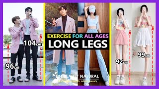 12 BEST LONGER LEGS amp SLIM STRETCH EXERCISES ALL AGES  Grow Taller Lengthen Legs Increase Height [upl. by Arihsak]