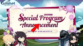 UPDATE Version 52 Special Program Livestream Release Date  Genshin Impact [upl. by Juna]