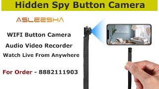 Hidden Spy Button Camera  Audio And Video Recorder  Asleesha 3 Hour Backup [upl. by Raffo]