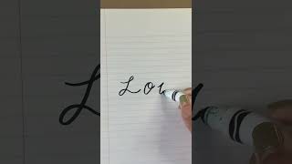 Learn Cursive Handwriting How to Write Love in Cursive  Beginners Guide [upl. by Atlas]