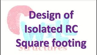 Design of Footing Isolated Square Footing Civil Engineering [upl. by Anitak]