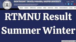 RTMNU Result 2024 Summer Winter UG PG Result  nagpuruniversityacin [upl. by Balough448]