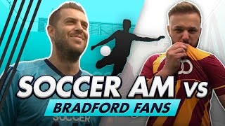 Soccer AM vs Bradford Fans  Robbie Fowler and Wretch 32  Trampoline Volley Challenge [upl. by Nylirrej160]