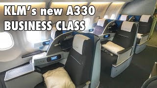 Check out KLMs refitted A330 Business Class to Vancouver [upl. by Illak]