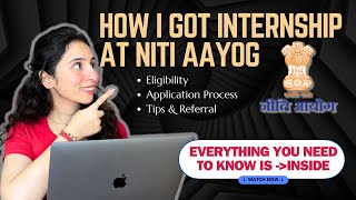 How to get NITI Aayog internship 2024  NITI Aayog internship interview  Internship Roadmap [upl. by Arakihc562]