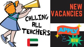 New Teaching Jobs in UAEDubaiAbu Dhabi2023 listings [upl. by Sjoberg]