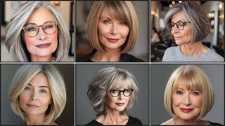 Charming bob haircut for women over 60  Short haircuts for women over 60  Short haircuts Bob cut [upl. by Ofelia]