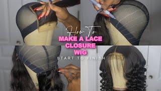 How To Make A Lace Closure Wig For BEGINNERS  VERY DETAILED  Ishowbeauty [upl. by Acinorrev668]