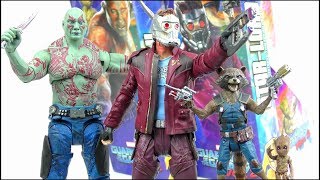 GUARDIANS OF THE GALAXY VOL2 Marvel Select Star Lord amp Drax Figure Reviews  Votesaxon07 [upl. by Mattias]