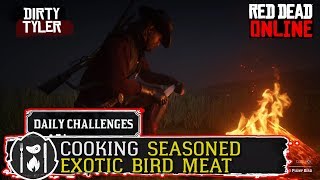 Cook Seasoned Exotic Bird Meat Pelican Locations Red Dead Online RDR2 [upl. by Maclaine]