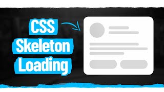 How To Create Skeleton Loading Animation With CSS [upl. by Aninnaig]