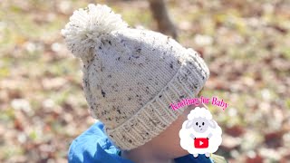 Easy knit hat for boys and girls 58 years old  more sizes EASY KNIT HAT PATTERN [upl. by Davidson]