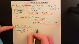 Centralizers and Normalizers Part 1 [upl. by Melquist]