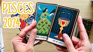 PISCES  quotYOUR 2024 NEW YEAR HERES WHAT TO EXPECTquot 2024 Tarot Reading [upl. by Ailemrac]