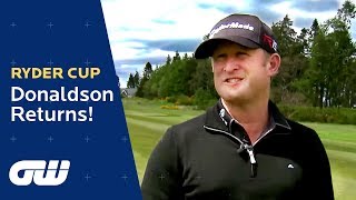 Jamie Donaldson Recreates His Winning Shot at Gleneagles  Ryder Cup  Golfing World [upl. by Holsworth]