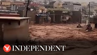 Iraq Mudslides rush down roads as city of Duhok suffers severe floods [upl. by Aicertap751]