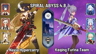 C0 Navia Hypercarry Build  C0 Keqing Furina Taser Team  Spiral Abyss 48 Floor 12  Genshin Impact [upl. by Enortna]