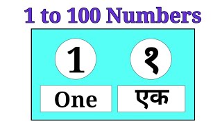 1 to 100 Numbers in English and Marathi  १ ते १०० अंक इंग्रजी आणि मराठीमध्ये [upl. by Codi]